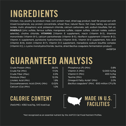 Purina Pro Plan All Life Stages High Protein Cat Food Chicken and Rice Dry Kibble 3.2 Pound (Pack of 1)