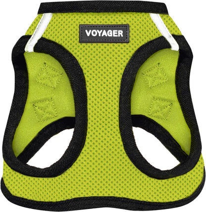 Voyager Step-in Air Dog Harness - All Weather Mesh Step in Vest Harness for Small and Medium Dogs by Best Pet Supplies - Lime Green Base, XXS