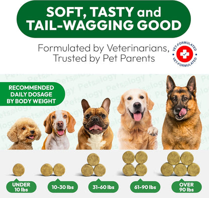 Dog Allergy Relief Chews - 170 Dog Allergy Chews - Itch Relief for Dogs - Omega 3 Fish Oil, Probiotics for Itchy Skin & Hot Spots Allergies, Paw Licking - Dry Skin & Coat Supplement - Immune Health