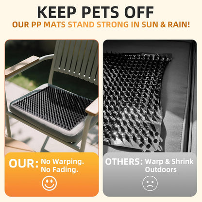 5 Pack Scat Mats for Dogs – Heavy Duty Solid PP Pet Deterrent Mats to Keep Dogs Off Couch & Furniture – Durable for Indoor & Outdoor Use