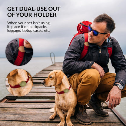 Holder Compatible with Airtag for Dog Collar, 2 Pack – Waterproof and Durable Case That Protects Your Airtag – Fits All Dog and Cat Collars – Airtag Not Included