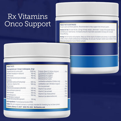 Rx Vitamins Onco Support - Dog & Cat Immune Support Supplement with Milk Thistle, Spirulina, Kelp Powder - Aids in Gut Health and Digestive Support - 300g