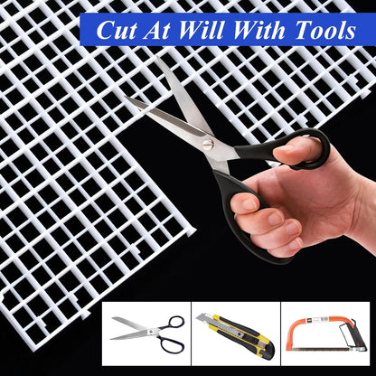 8 Pcs Aquarium Fish Tank Divider, Plastic Egg Crate, Aquarium Filter Bottom Tray, Fish Tank Isolation Board, Fish Tank Separator with 10 Pcs Suction Cups, 11.8 × 11.8 in