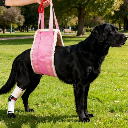 20-150lb Dog Sling for Large Dogs Hind Leg Support, Hevy Duty Portable Dog Lift Harness for Back Legs, Dog Hip Harness Large Breed, Pink, Large