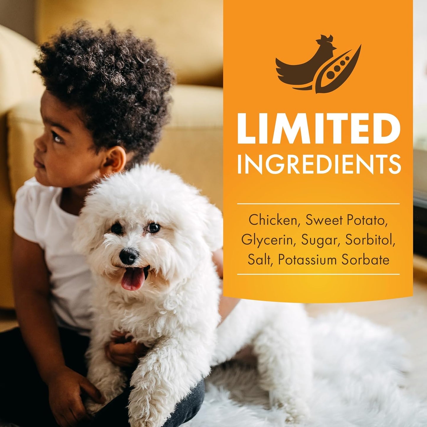 Pur Luv Chicken Wrapped Sweet Potato Dog Treats, Rawhide Free Jerky Wraps, Made with Real Chicken, 16 Oz, Healthy, Easily Digestible, Long Lasting, High Protein Treat, Satisfies Dog's Urge to Chew