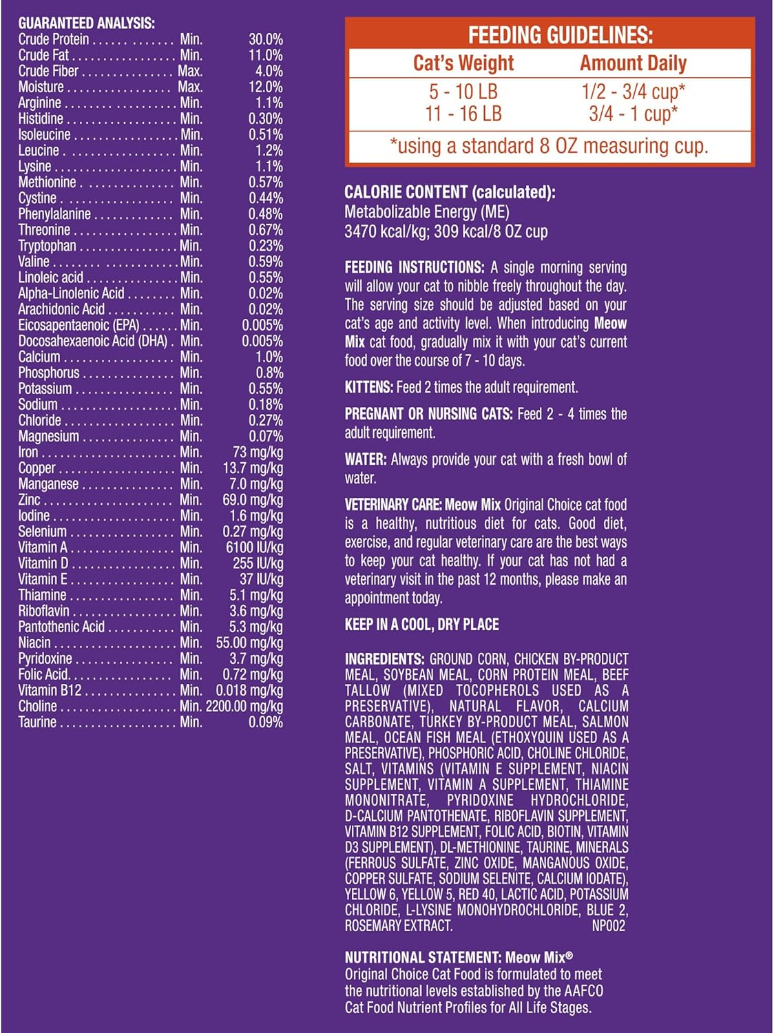 Meow Mix Original Choice Dry Cat Food, 22 Pound Bag