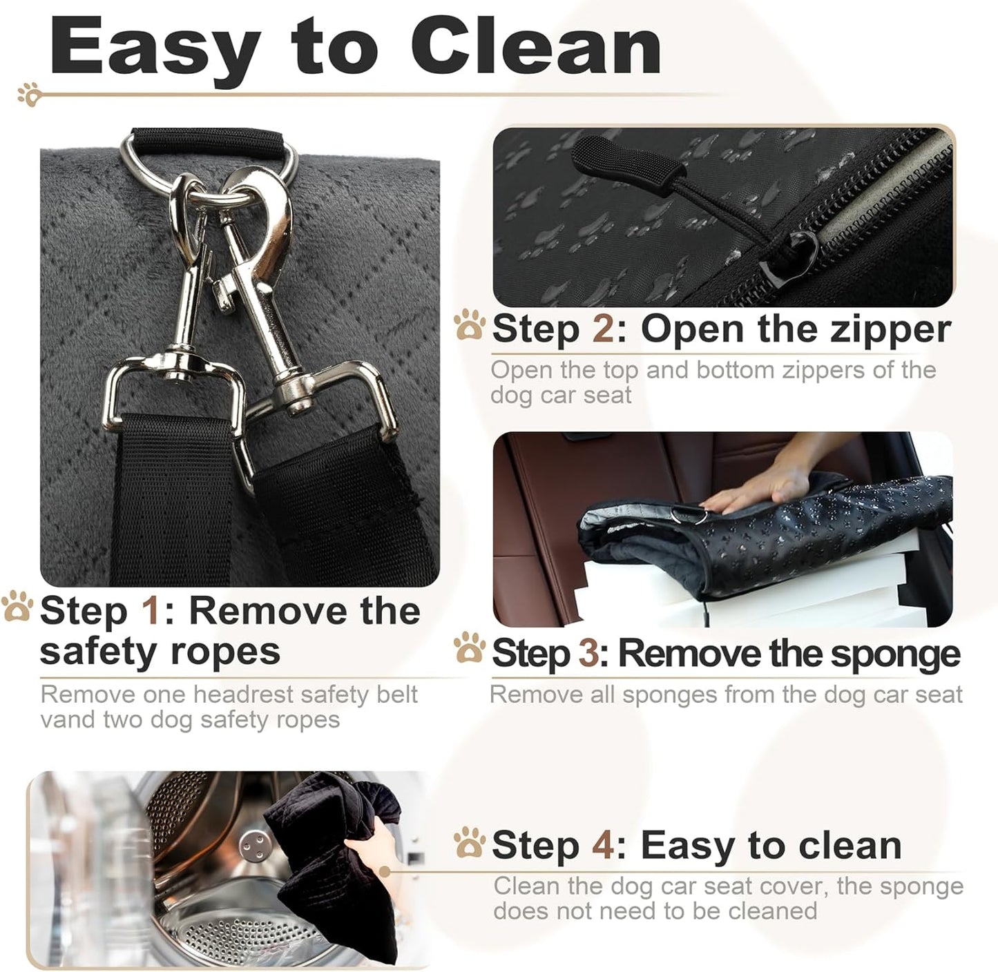 Car Dog Booster Seat,Interior Height 7 Inches Elevated for Small Dog up to 35 lbs,Pet Car Travel Safety Seat with 2 Safety Leashes,Storage Pockets,Non-Slip Bottom(Lookout-Black Outside Grey Inside)