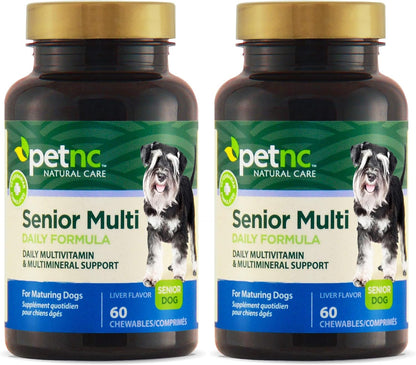 PetNC Natural Care Senior Multi Chewables for Dogs, 60 Count (Pack of 2)