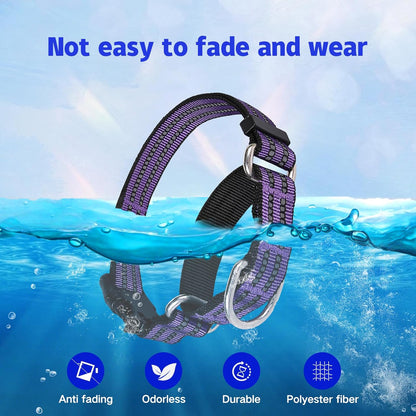 Martingale Dog Collar, Adjustable Nylon Reflective Collar with Buckle No Pull Dog Collar for Small Medium Large Dogs (Purple M)