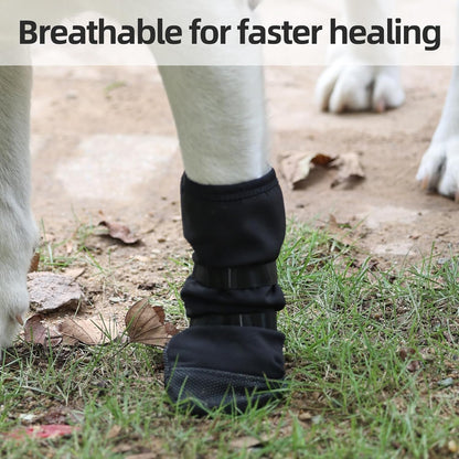 ETIAL Dog Paw Wound Recovery Boot, Breathable Dog Bootie for Injured Paw, Anti-Slip Dog Shoe with Self-Adhesive Strap, Dog Paw Protector for Outdoor Walking & Keep Dogs from Licking Wounds (XL)