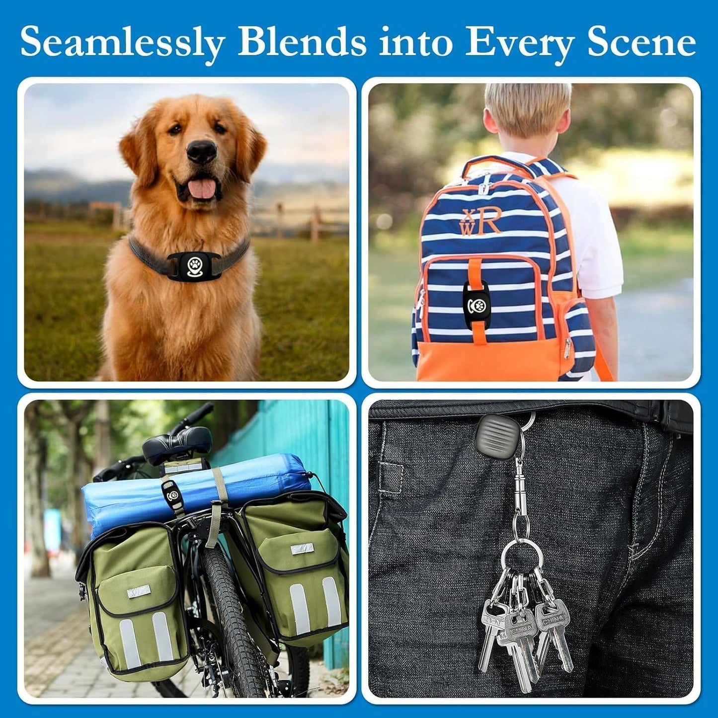 Pet Tracker for Dogs, Dog Tracker Smart Pet Location Tracker with Holder, Smart Item Finder, MFi Certificated Dog Tracking Device, No Monthly Fee, Works with Find My(iOS Only)