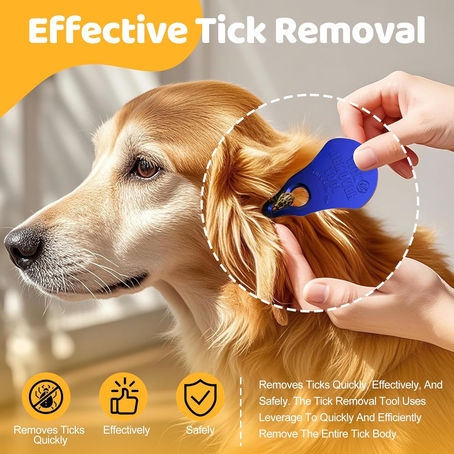 Tick Remover Tool 3 Pack, Suitable for Pets, Animals, and Humans, Portable Outdoor Living Essential Tick Remover Tools, Quick and Safe, and Reliable.