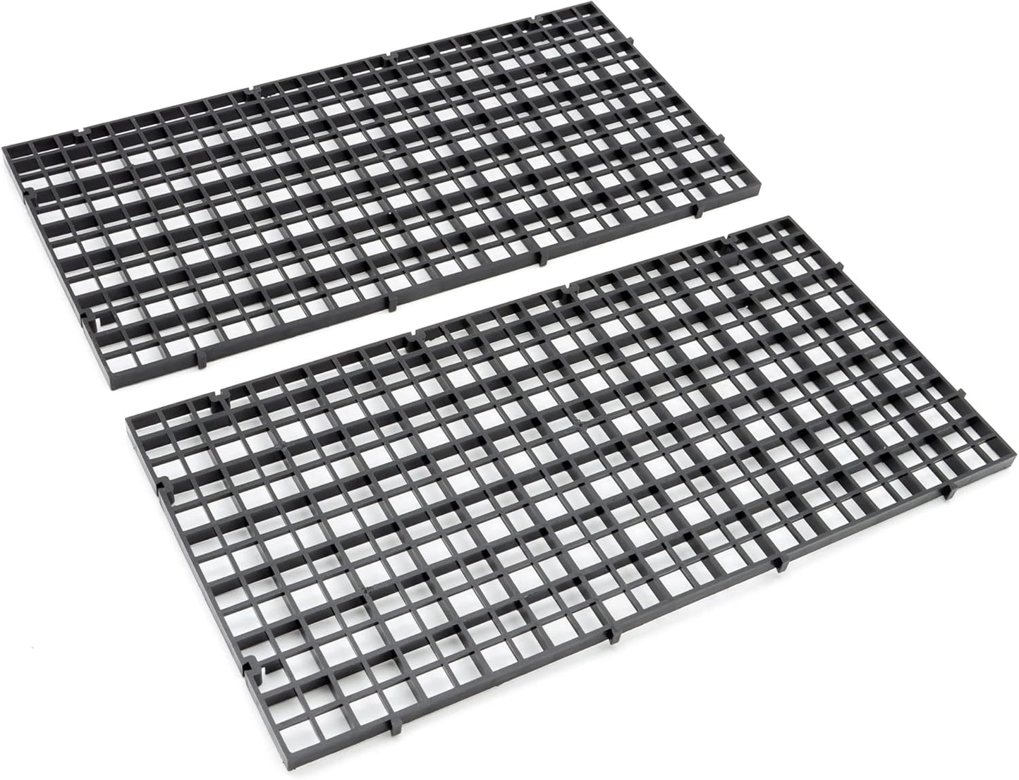 ALEGI Aquarium Plastic Grid Divider Tray Egg Crate,Grid Isolate Board Divider Fish Tank Bottom Black Filter Tray (Black 2 Pcs S)