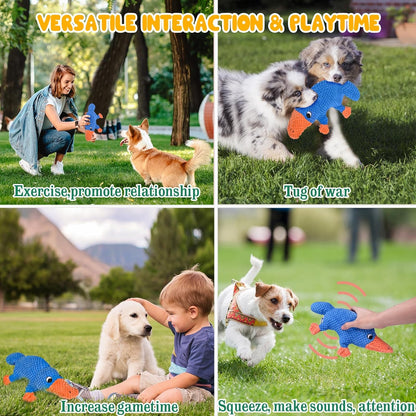 Vitscan Squeaky Dog Toys for Aggressive Chewers Large Breed, Large Dog Toys for Big Dogs, Stuffed Platypus Tough Plush Dog Toy,Interactive Dog Chew Toy/Puppy Chew Toys/Pet Toys for Small Dogs