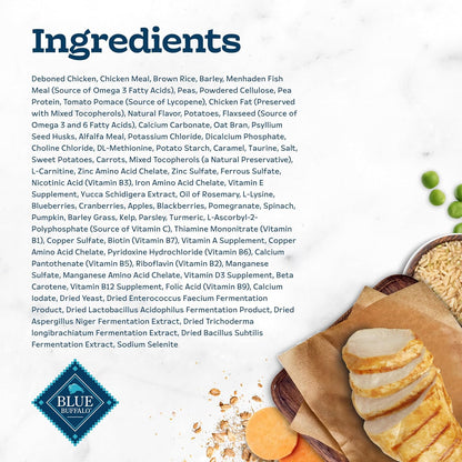 Blue Buffalo Tastefuls Adult Dry Cat Food for Weight Management & Hairball Control, Made in The USA with Natural Ingredients, Chicken Recipe, 7-lb Bag