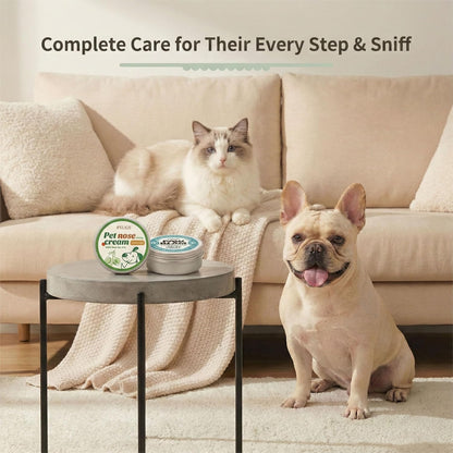 2-in-1 Dog Paw Balm & Nose Cream Set (2.7oz) - Natural Lick-Safe Snout Soother & Wax. Heals Dry Cracked Pads & Hyperkeratosis. Protection for Hot Pavement & Winter Snow. Cat Paw Balm