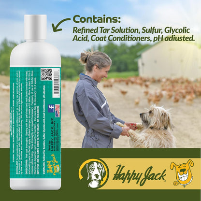 Happy Jack Itch No More Dog Itchy Skin Shampoo & Treatment (16 oz), Flea Bites, Allergies & Itch Relief, Stops Itching, Scratching & Gnawing on First Application for Healthy Dog Skin & Coat