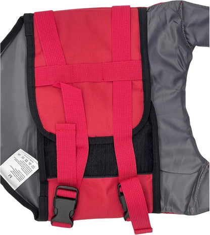Dog Life Vest Adjustable - Shark Design Puppy Life Jacket for Swimming & Boating, High Buoyancy & Rescue Handle, Small/Medium/Large Dogs, Enhanced Visibility (Red Mermaid, XS(Weight 2-4kg))