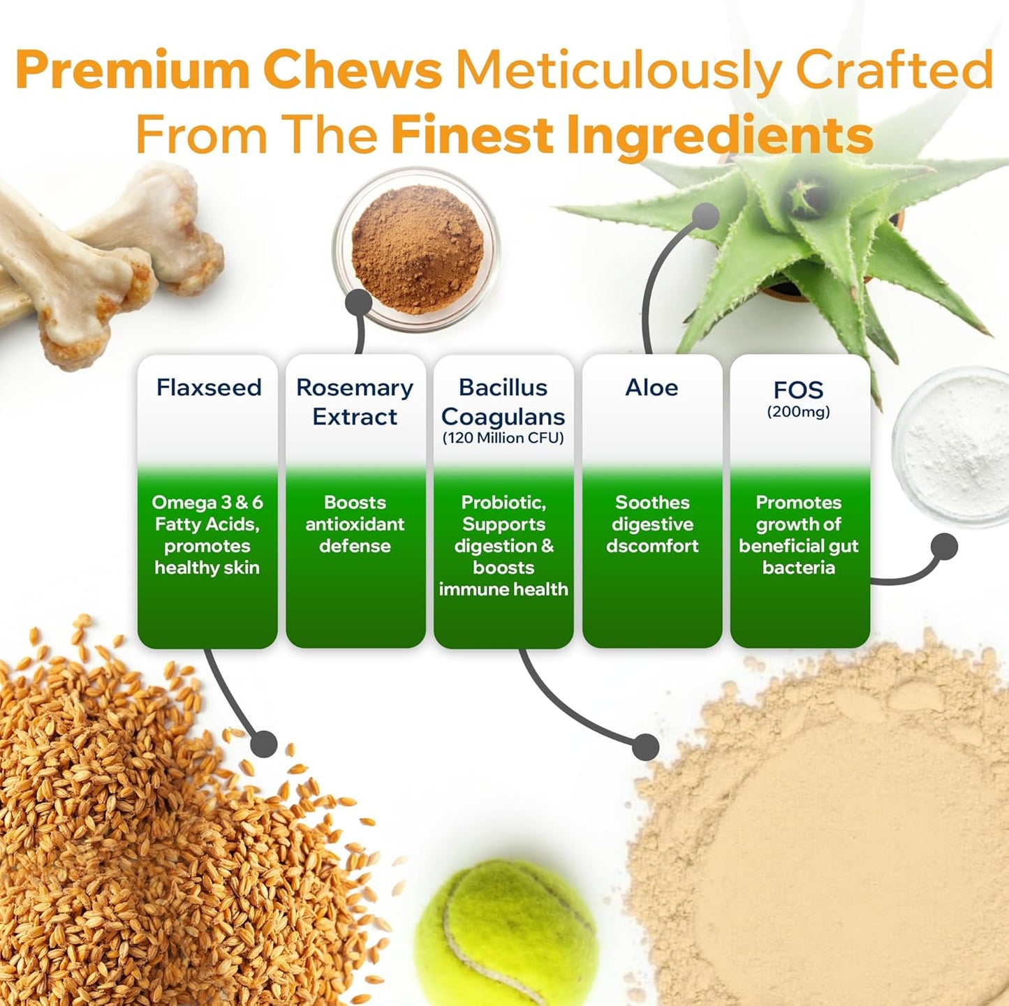 Dog Probiotics for Yeast, Itchy Skin and Itchy Ears, Allergy Relief, Daily Immune Support with Prebiotic & Digestive Enzymes (Gut Health) for Dogs, Reduce Diarrhea, Constipation & Gas Relief - 90ct