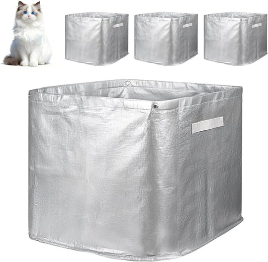 4 Pack Top-Entry Liners Compatible with Modkat XL Litter Box, Reusable Litter Box Liner Type C with Carrying Handles, Waterproof & Scratch-Resistant Liner for Cat Litter Box