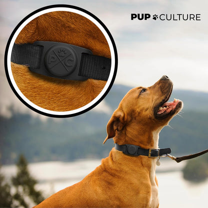 Pup Culture Cat Collar Airtag Holder - Extra-Durable, Lightweight, Protective - Track Your Cat Using Apple AirTag Technology