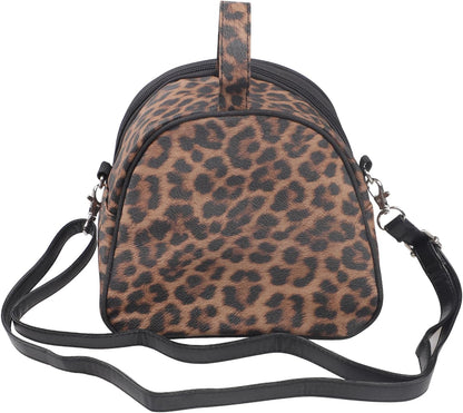 IPENNY Leopard Print Pet Carrier for Small Animals, Portable & Breathable Travel Handbag for Hamster, Sugar Glider, Hedgehog (7.3" L x 6.3" H x 3.1" W)