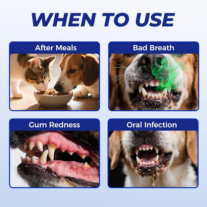 Wellix 100 Count Dog Teeth Cleaning Wipes for Dogs & Cats - Natural Formula Dental Care Finger Wipes Reduces Dog Plaque, Tartar & Bad Breath - No-Rinse Disposable Dog Dental Wipes