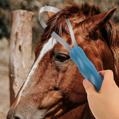 Horse Grooming Brush Stainless Steel Shedding Scraper for Equines and Cattle Portable Deshedding Tool and Itch Relief in Stables