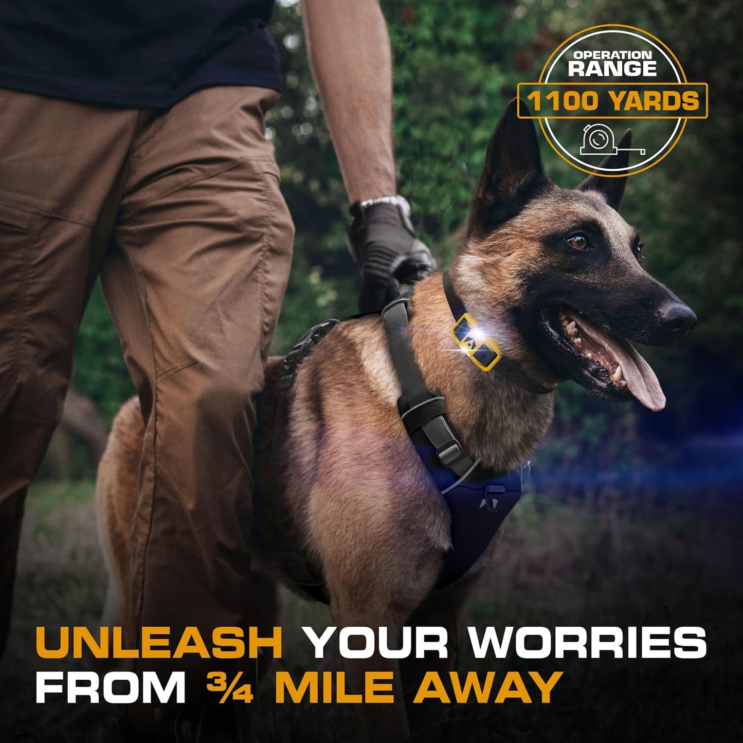 INVIROX E Collar for Dog [Ultra K9] 124 Training Levels, 4 Powerful Modes with Night-Light and ¾ Mile Range 100% Safe Dog Training Collar for Large Dogs IP67 Waterproof