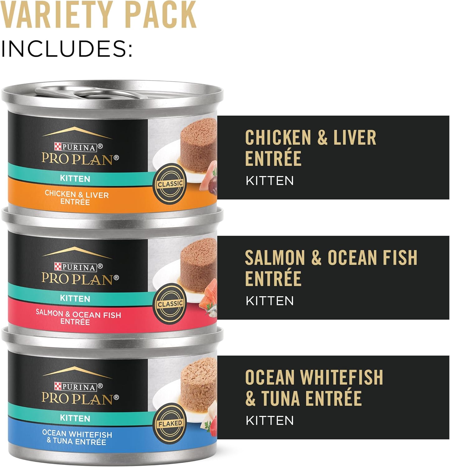 Purina Pro Plan High Protein Wet Kitten Food Variety Pack, DEVELOPMENT Kitten Favorites - (Pack of 24) 3 oz. Cans