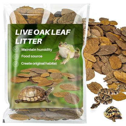 MAQIHAN 7 OZ Dry Oak Leaf Litter - Leaf Litter for Reptiles Oak Leaves for Isopods Live Substrate for Snakes, Frogs, Isopods, Terrarium Bedding