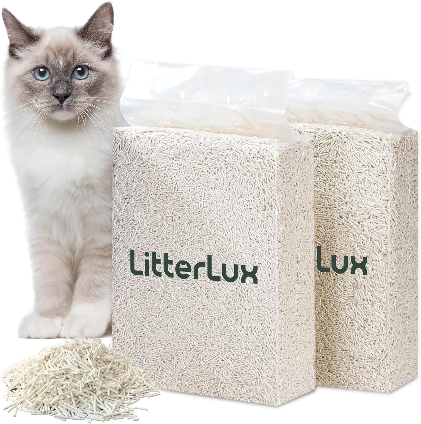 Tofu Cat Litter Clumping, Ultra Absorbent, Fast Drying, Flushable Cat Litter 100% Natural Ingredients, Solubility in Water, Neutralizing Properties of Odor, Dust-Free Tofu Litter for Cats 11lb