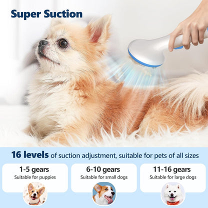 Dog Grooming Kit, Pet Grooming Vacuum, Dog Shaver with 5 Pet Grooming Tools, 99% Pet Hair Suction&2L Large Capacity Dust Cup, Low Noise Dog Hair Remover for Dogs Cats Pets