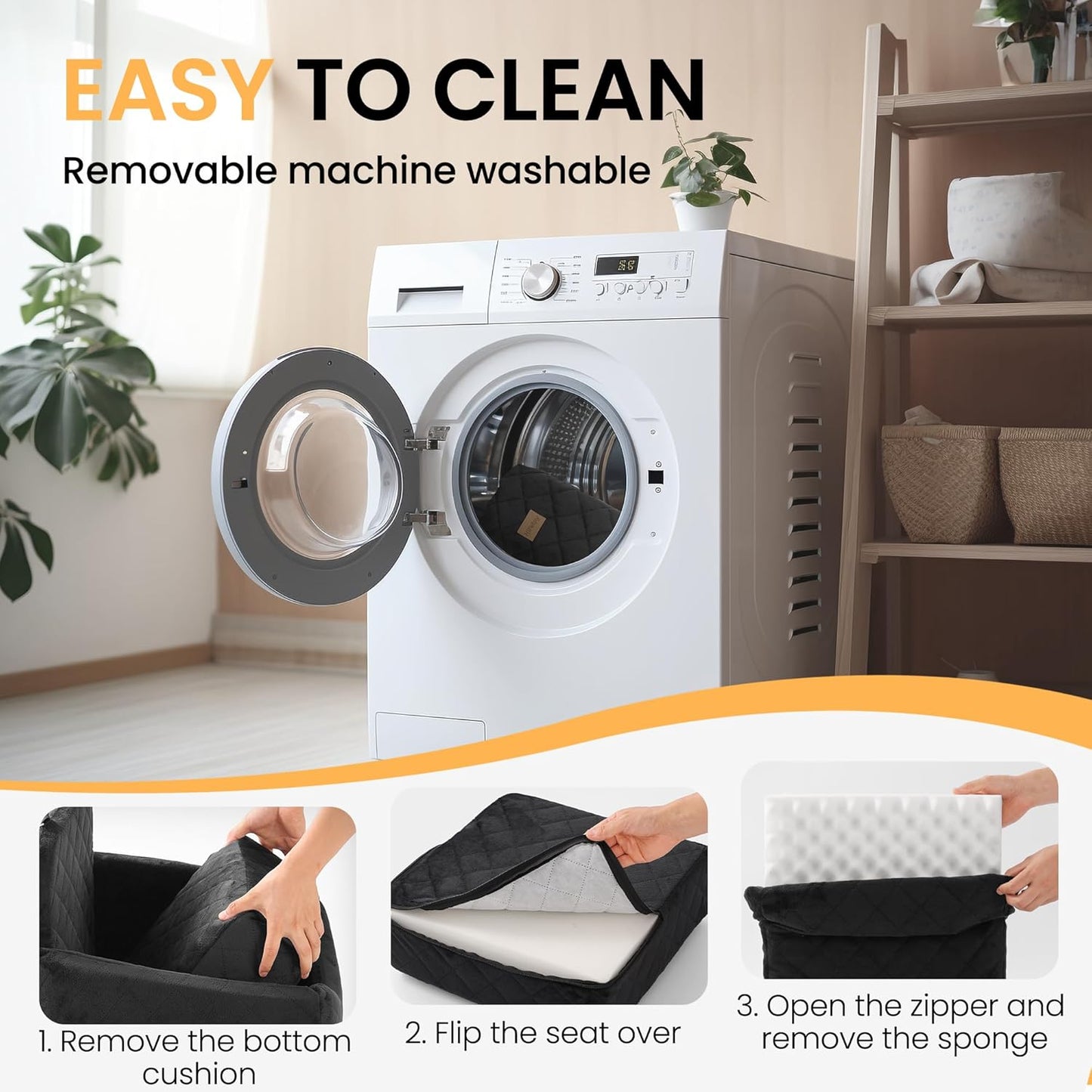 Dog Car Seat for Small Dog with Washable Mat, Memory Foam Booster Seat for Dogs Under 30lb, Elevated Pet Seat with Pockets, Anti-Slip Bed for Car, Perfect for Front & Back Seats with Safety Leash