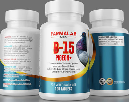 Farmalab Vitamin B15 100 Tablets PALOMAS Pigeons