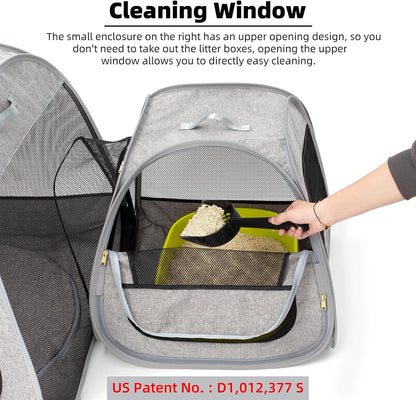 Tenrai Portable Cat Playpen, Trapezoidal Design for Better Standing, Foldable Pet Tent for Indoor and Outdoor Use of Kitten and Puppy, Dog Play Enclosure, Cat Houses & Condos