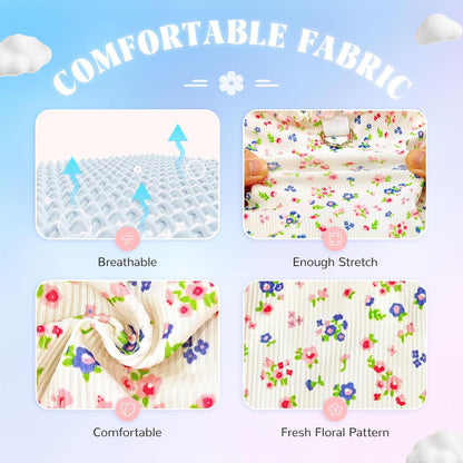 2 Pack Dog Shirt for Small Dogs Breathable Summer Clothes with Ruffled Sleeves Dog Tshirt Stretchy Pet Tee for Puppies Sphynx Cats Kitten Frenchie Dachshund(Pink&Blue,Medium)