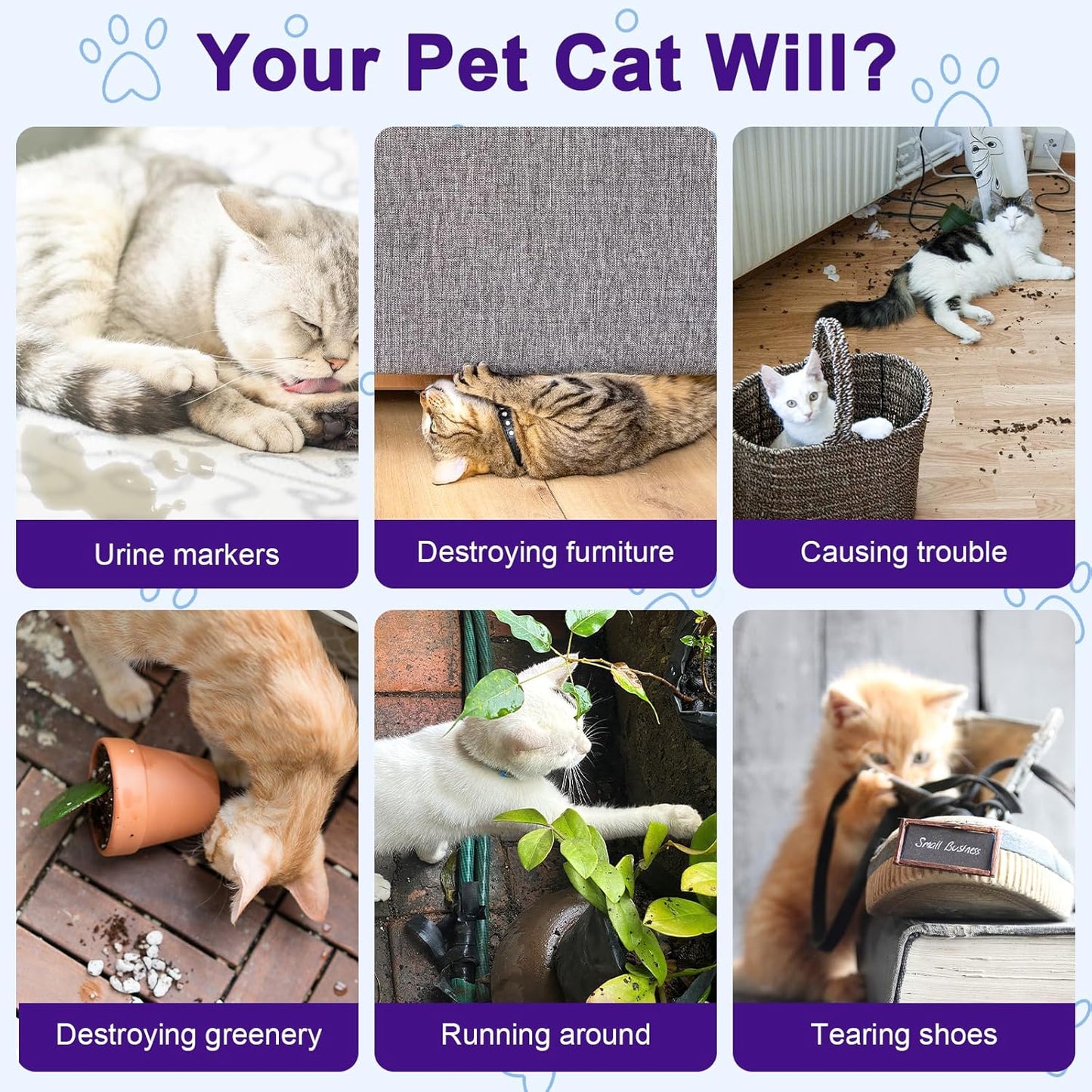 Cat Deterrent Spray - Natural Cat Repellent Spray for Furniture, Safe Indoor & Outdoor Training Aid for Urine Marking & Anti-Scratch (2 * 200 ML)