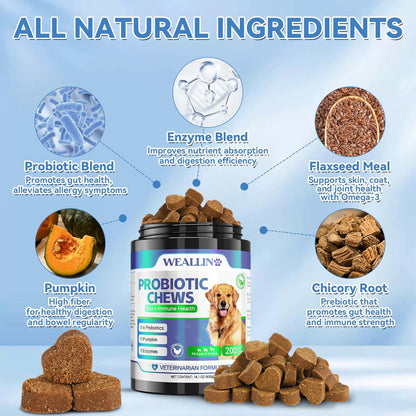 Dog Probiotic Chews + Melatonin Drops Bundle – Digestive & Sleep Support for Dogs | Promotes Gut Health, Calmness & Restful Nights