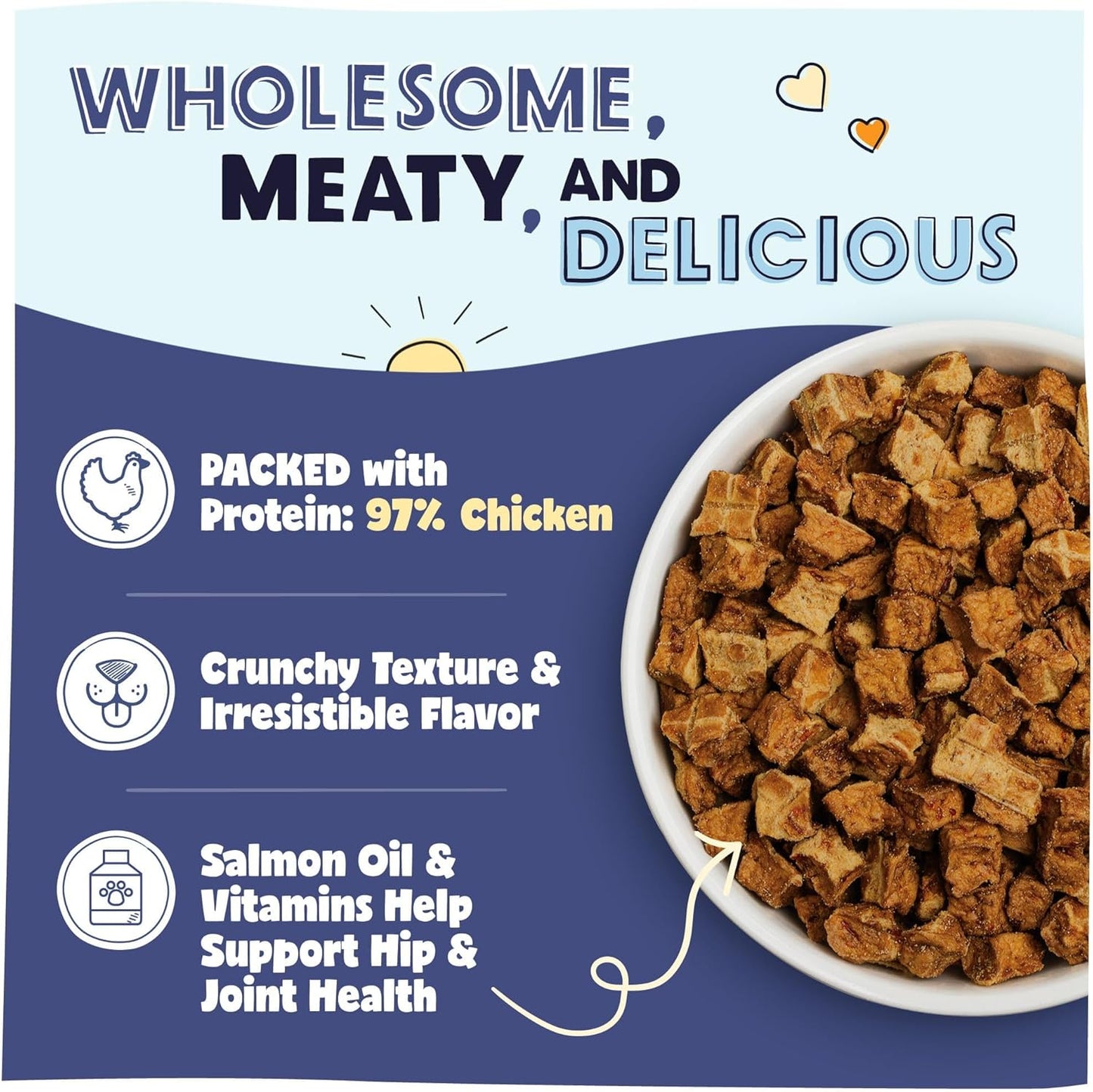 Pawstruck Air Dried Dog Food with Real Chicken, Grain-Free, Made in USA, Non-GMO & Vet Recommended, High Protein Limited Ingredient Full-Feed for All Breeds & Ages, 2lb Bag