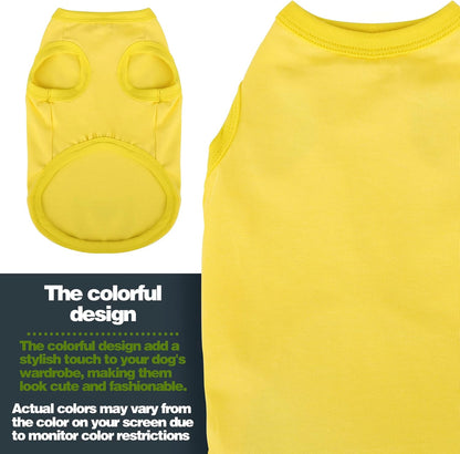 Elevate Your Dog's Fashion Quotient with Colorful and Breathable Sleeveless Cotton Shirts! Perfect Pet Apparel for Small to Medium Dogs Gray L