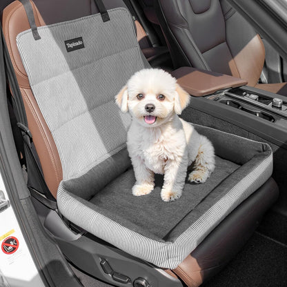 Dog Car Seats for Small Dogs, Detachable Soft Cotton Cushion, Comfort Pet Travel Dog Bed, Puppy Car Seat with Adjustable Secure Straps, Under 25lbs, Black