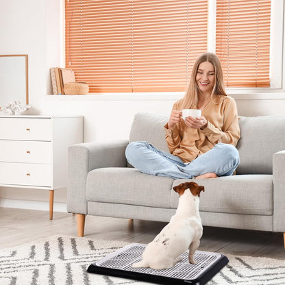 Mifoci 2 Pcs Dog Pee Pad Holder Potty Tray Portable Dog Litter Box Toilet Training for Small Medium Large Pet Puppy Indoor Outdoor