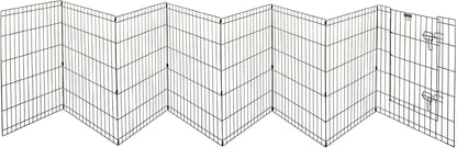 Dog Playpen - Foldable Metal Exercise Puppy Play Pen with 8 24x30in Panels - Indoor/Outdoor Pen with Door for Dogs, Cats or Small Animals by PETMAKER