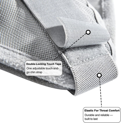 Horse Fly Mask, Adjustable Fly Masks for Horses with Ears, Breathable and 70% UV Protection, Comfort Mesh Without Nose Cover, Horses Accessories (Grey, Blue, Small)