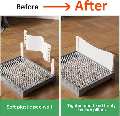 Oneluck Dog Litter Box with High Pee Walls,30" x 22" Indoor Puppy Pee Pad Holder,Protection Wall Every Side for No Leak, Spill, Accident