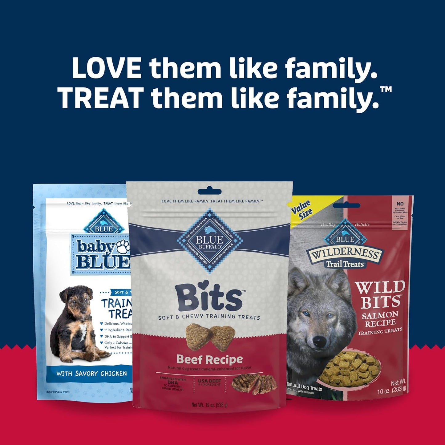Blue Buffalo Bits Soft Dog Treats for Training, Made with Natural Ingredients & Enhanced with DHA, Beef Recipe, 19-oz Bag