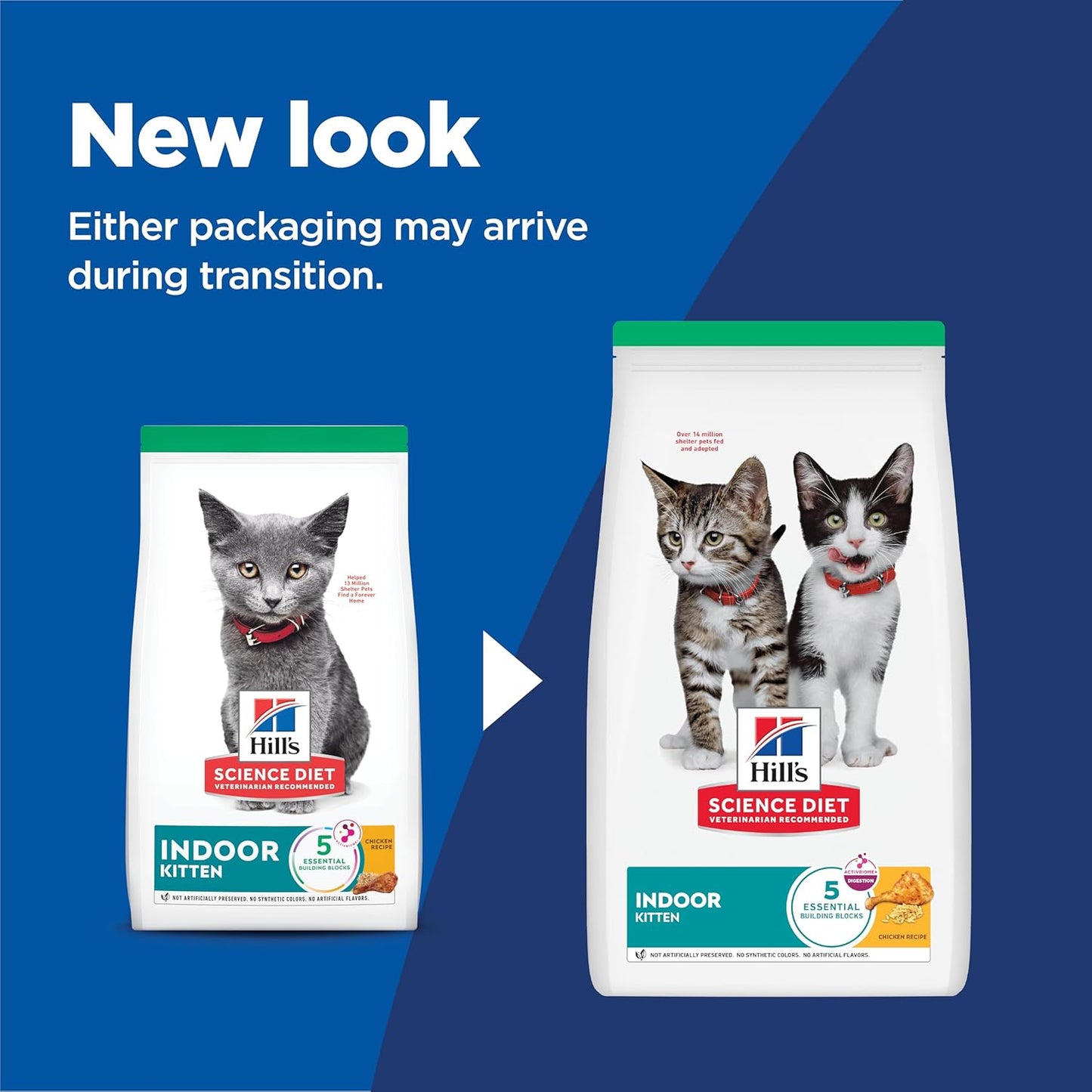 Hill's Science Diet Indoor, Kitten, Easy Litter Box Cleanup, Dry Cat Food, Chicken Recipe, 7 lb Bag