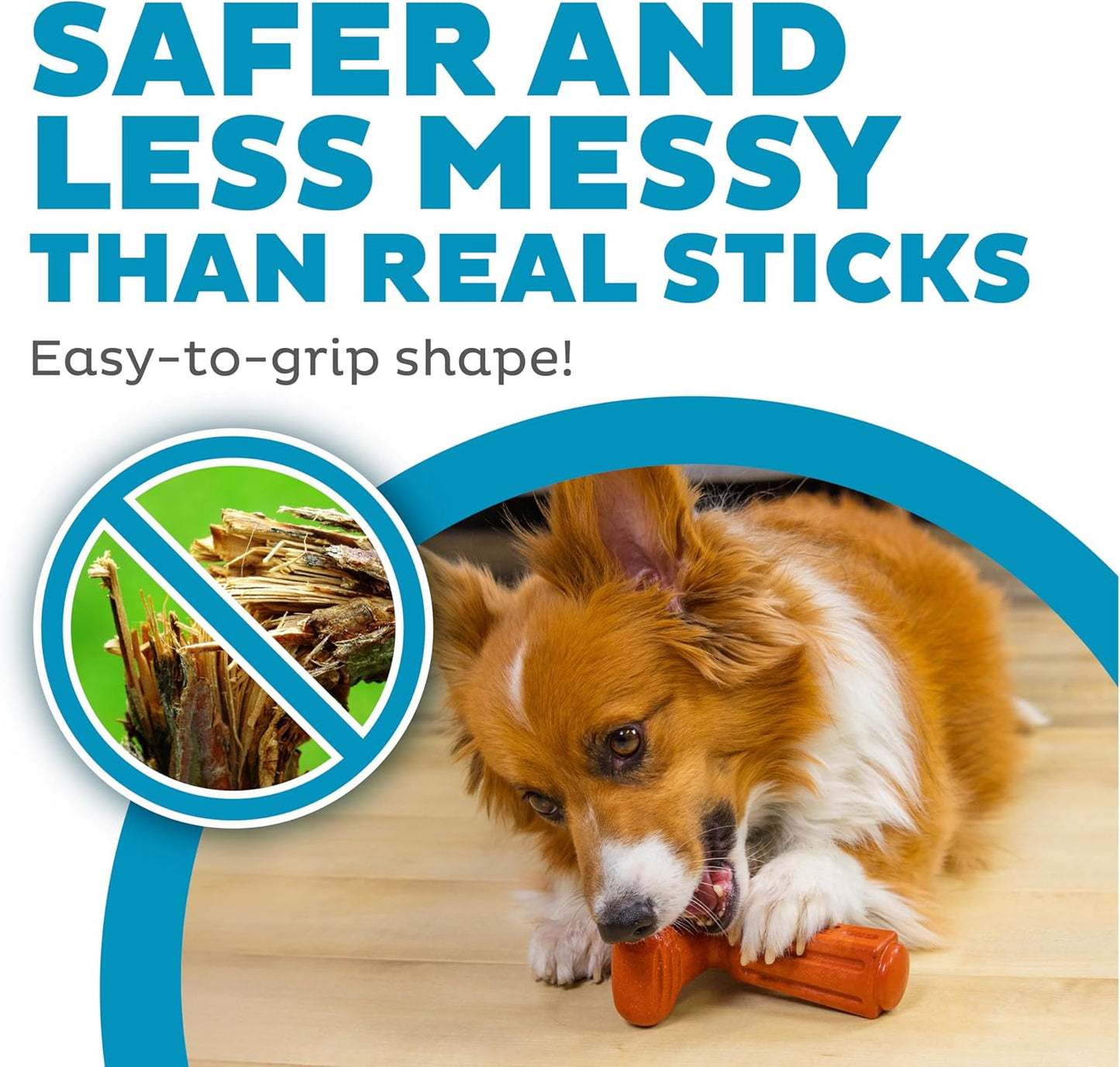 Outward Hound Dogwood Hold & Chew Durable Dog Chew Toy, Beef Scent, Large