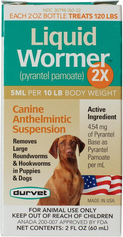 Durvet 2X Liquid Wormer, 2-Ounce